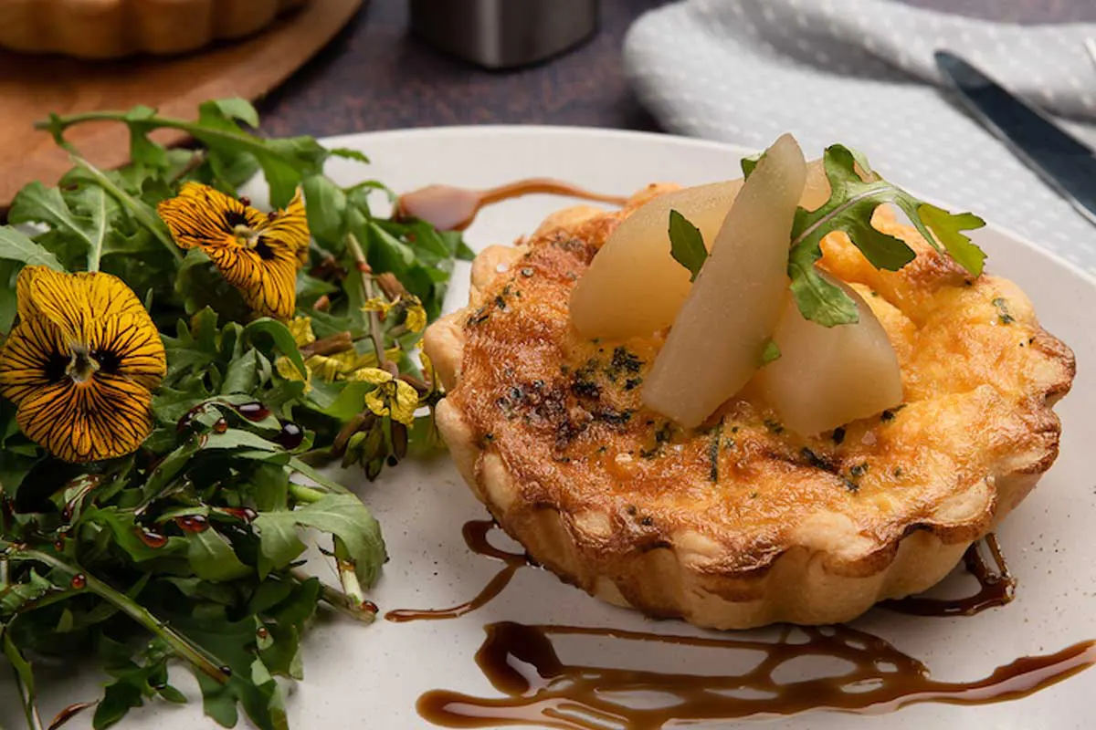 Blue Cheese & Pickled Pear Tart
